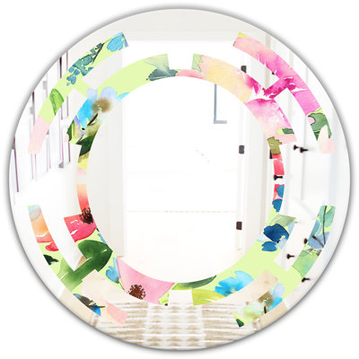 Miroir mural sans cadre avec cadre iv botanique à la maison american american