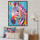 " Colorful Zebra Expressionistic Stripes II "