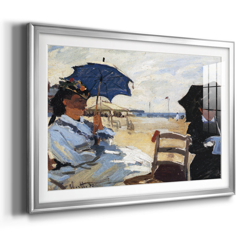 Monet, impression encadrée sur papier par Claude Monet, Argent, H 27 po x l 39 po x P 1,5 po