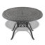 Ensemble de salle à manger 5 pièces en aluminium coulé résistant aux intempéries, comprenant 4 chaises pivotantes et une table ronde de 47,24 po avec structure noire-1669864762