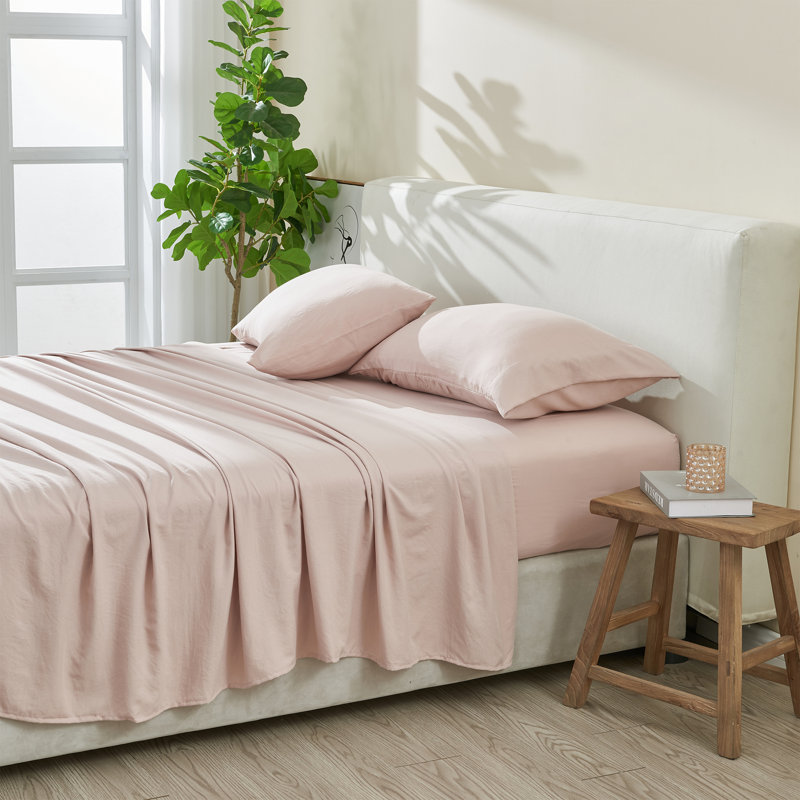 Ultra-Soft Pre-Washed Microfiber Sheet Set, Dusty Rose, Full Sheet Set + Fitted Sheet + 2 Pillowcases