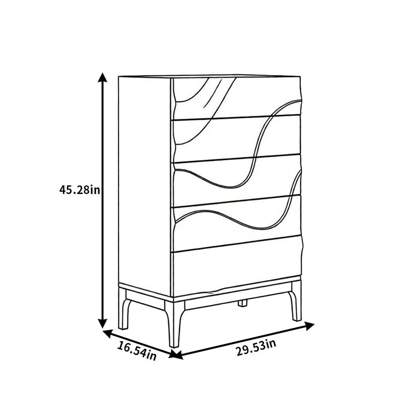 Commode ondulée