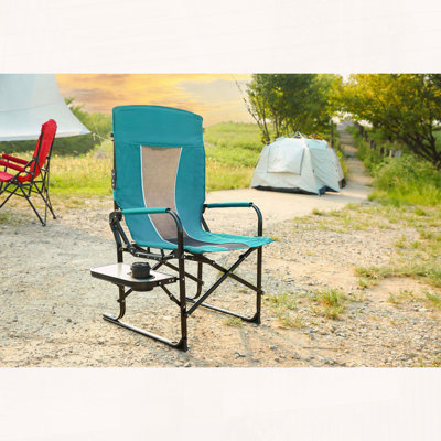 Chaise de réalisateur pliante surdimensionnée portable avec table d'appoint et poche - capacité de poids de 250 lb