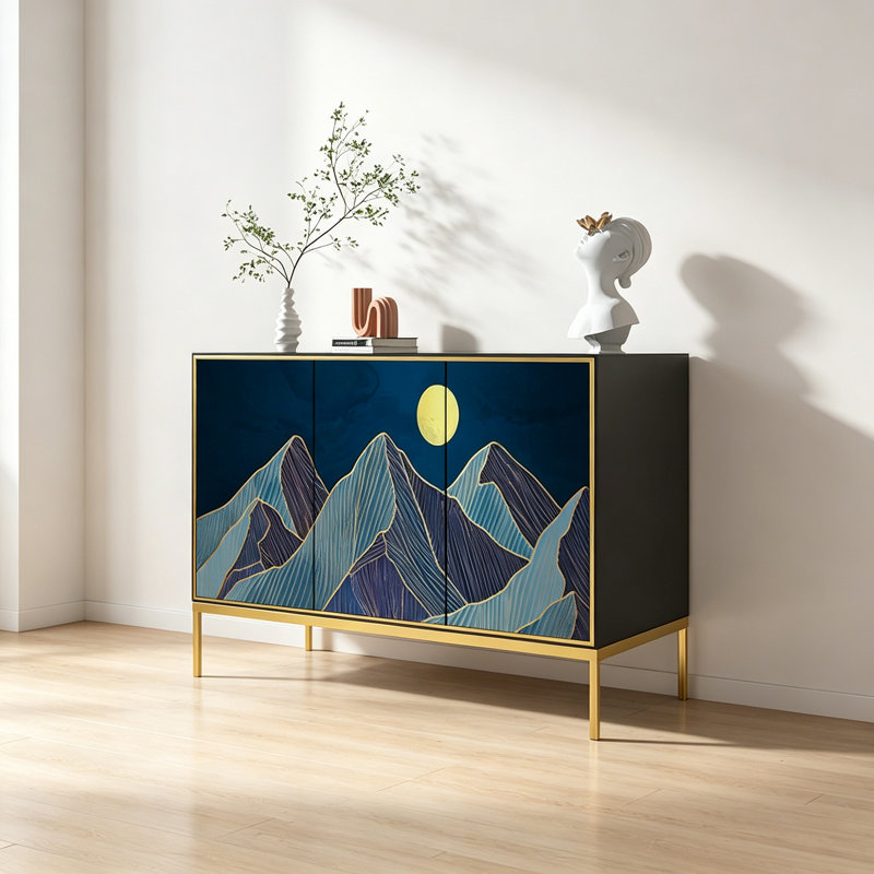 Solid Wood Living Room Storage Cabinet