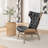 Hongyu Faux Leather Wingback Chair with Ottoman