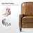 Glen Ellyn 30" Wide Genuine Leather Manual Club Recliner-368778903