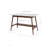 Parker Desk With Pecan Wood Base And White Top, Featuring A Lower Shelf For Storage And Easy Assembly