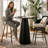 Berneta 30" Modern Round Pedestal Counter Height Dining Set With 2 Upholstered Stools-1191147542
