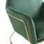 Chaise d'appoint en velours vert 29,5 po avec base en métal pour les salons modernes-785250005
