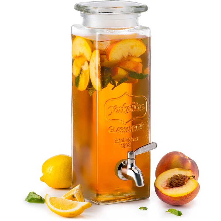 Clear Reusable Water Bottles With Infuser - Peachy Orange 20 oz - HYDY