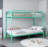 Metal Bunk Bed, Heavy Duty Bunk Beds With 2 Ladders And Full-Length Guardrai,Iron Bed For School, Bedroom Easy Assemble-908666372