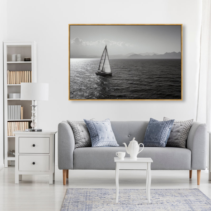 Edge Of Silence Print by Oliver Gal, 25"H x 37"W, Gold Floater Frame