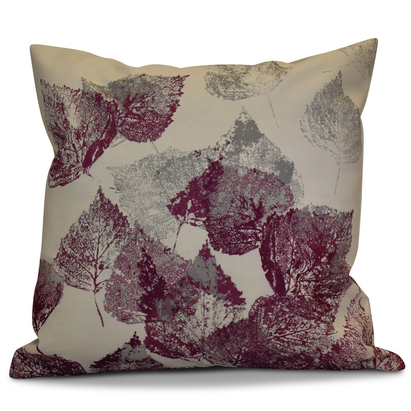 Housse de coussin d'extérieur carré, H 20 po x l 20 po x p 2 po, Violet