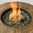 Round Fire Pit Table Propane Fire Table With Lava Rocks