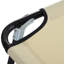 Chaise longue de plage beige avec dossier réglable et conception de camping pliable 5 hauteurs