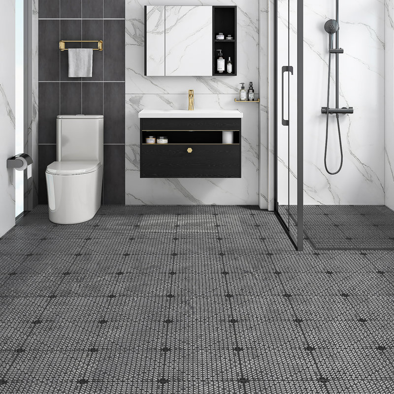 Black PVC Interlocking Drainage Floor Tiles for Wet Areas