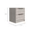 Table de chevet 2 tiroirs gris clair