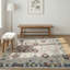 Tapis à motif géométrique marocain beige Thambiah-1728268073