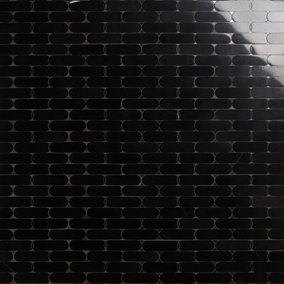 Carreau de mosaïque en marbre et laiton L 9,96 po x L 11,22 po Nostradam (0,77 pi2 / feuille)