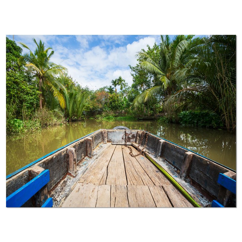 « bateau », reproduction de photo, H 30 po x l 40 po x P 1,5 po, Toile tendue