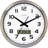 Acctim Meridian Wall Clock Radio Controlled Spun Aluminium Synchronised LCD Display Date & Thermometer 38cm
