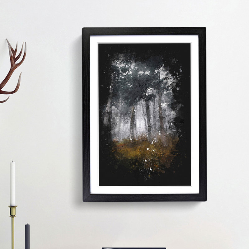 Forest in Russia - Picture Frame Graphic Art Print, 33cm H x 24cm W x 2cm D, Black Framed