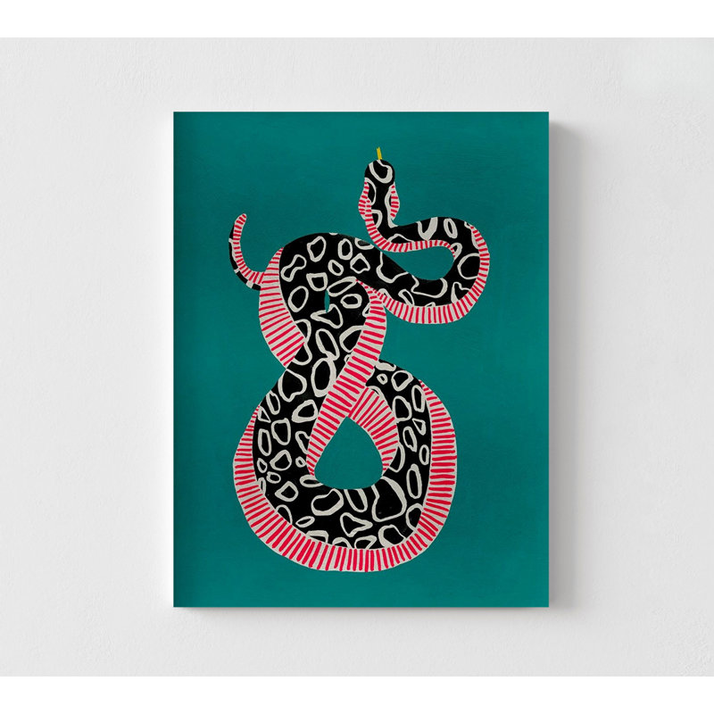 Reproduction d'art serpent, art mural encadré vipère, décoration murale animaux, impression d'affiche de serpent, art de serpent coloré, impression de serpent noir et rouge, art mural encadré