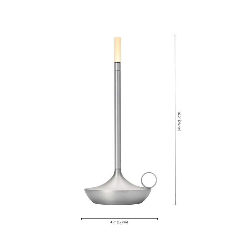Wick Classic Mist Gray, Mist Gray, 10.2" H x 4.7" W x 4.7" D