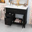 Meuble-lavabo 2 tiroirs avec lavabo en céramique et armoire de rangement 2 tiroirs-1732816162