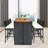 6 - Person Acacia Wicker Patio Dining Set with Rectangular Table