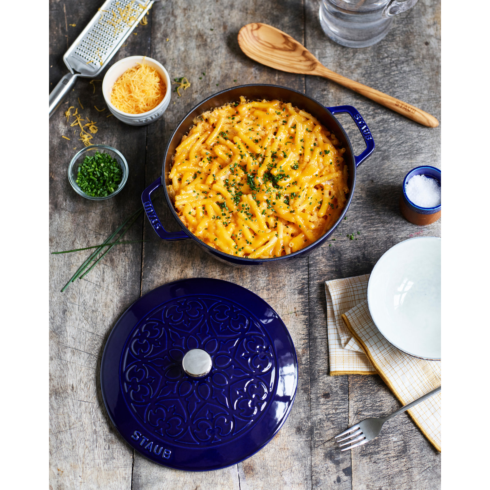 Enameled Cast Iron Braiser, Dark Blue