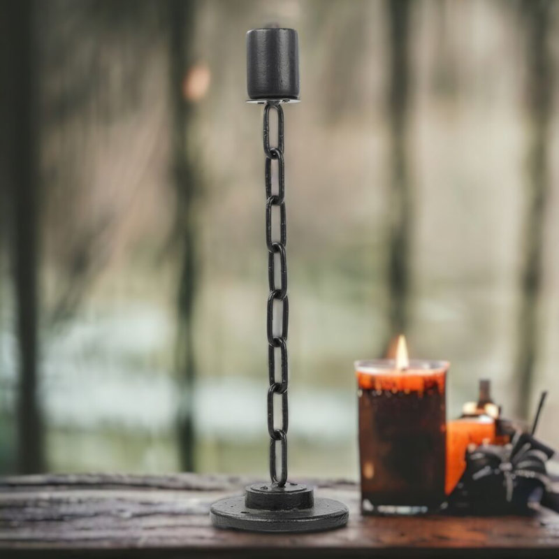 Metal Tabletop Candelabra, 35" H x 4" W x 4" D