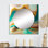 Art mural en miroir liquide liquide, agate bleue et turquoise I