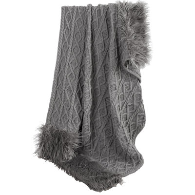 Nordic Cable Knit Throw Blanket