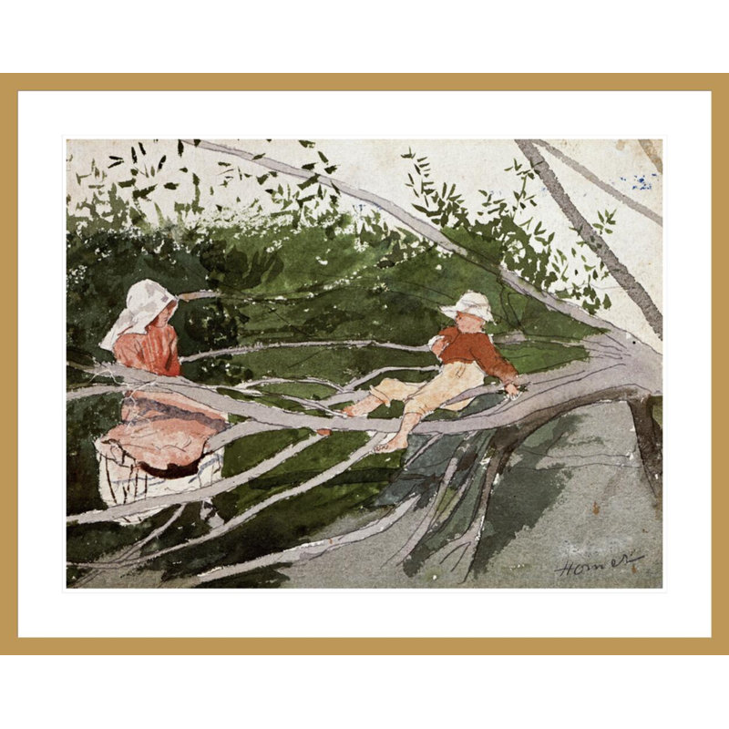 «Out on a Limb» par Winslow Homer, impression giclée encadrée, H 33,13 po x l 41,5 po