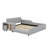 Upholstered Grounded Bed, Mother & Child Bed With Bedside Desk And Little Round Stool-867775444-867775453
