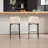 33.5'' H Counter Stool with Curved Back and Metal Frame-284126005