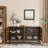 Vintage 4-Door Sideboard Buffet Cabinet, Wooden Storage Credenza with Adjustable Shelves for Living Room, Dining Room & Entryway-850356375