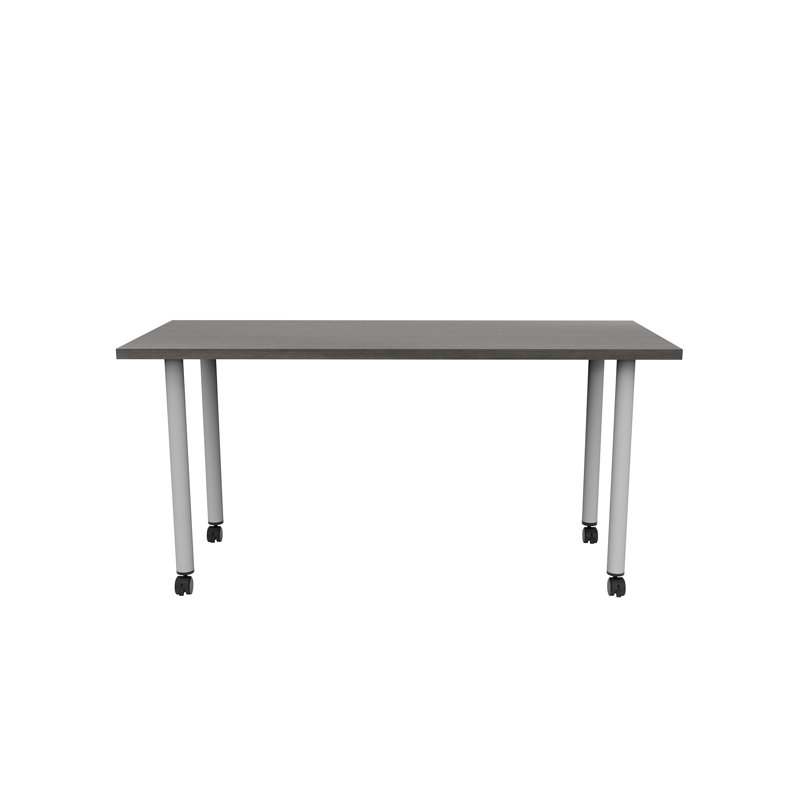 Table multi-usage avec pieds et roulettes Jurni, H 29,50 po x L 60 po, gris