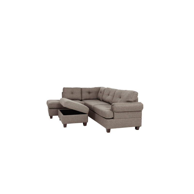 Coussin réversible 3 pièces Contemporary, Tissu moka