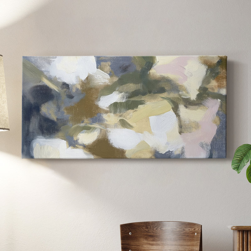 Abstract Series 8 #XCV-Gallery Wrapped Canvas, 16" H x 32" W