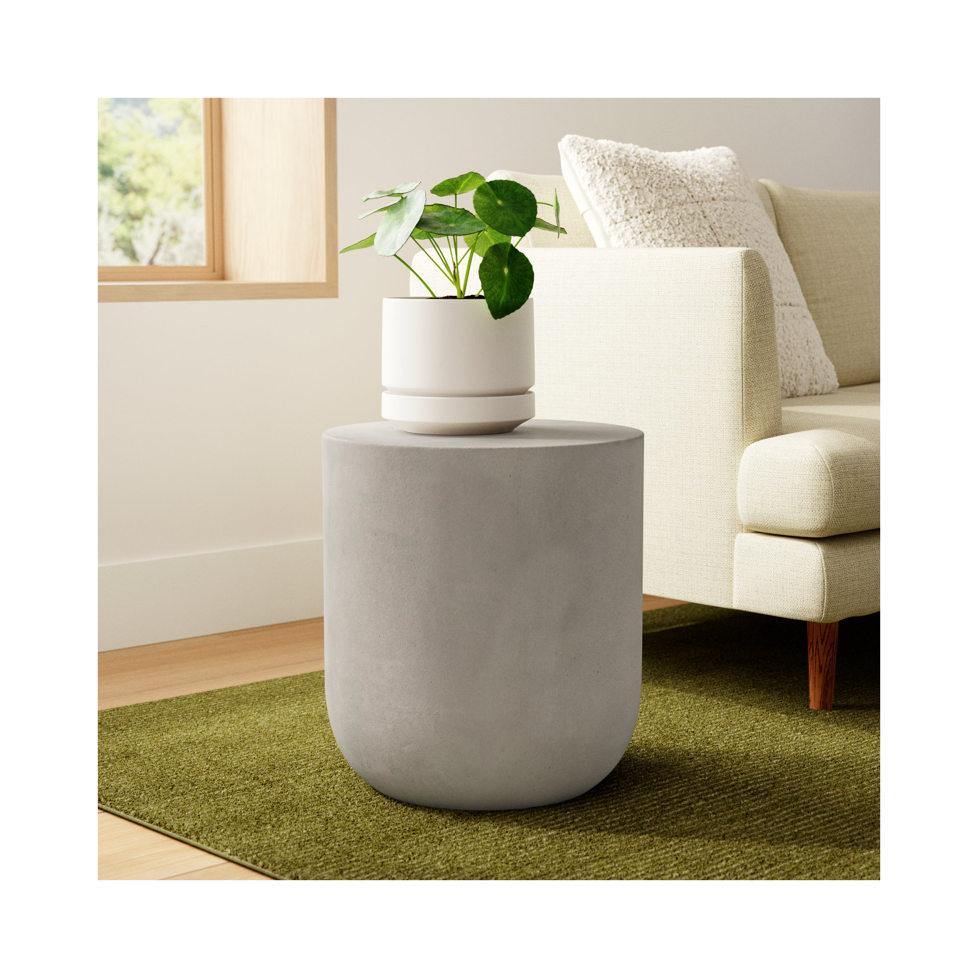 Elise End Table, Gray