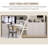 89.7" Wooden Sideboard With Extendable Table - Multi-functional Storage Cabinet For Living Room & Kitchen-1121595273