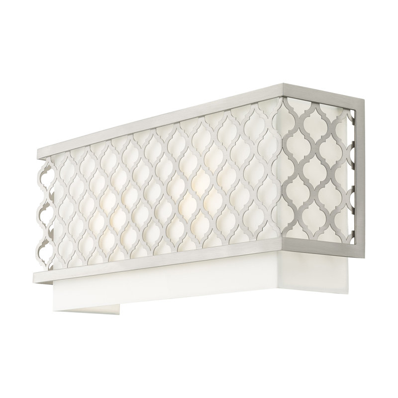 Mance Wall Sconce, Brushed Nickel, 7" H x 16" W x 3.88" D