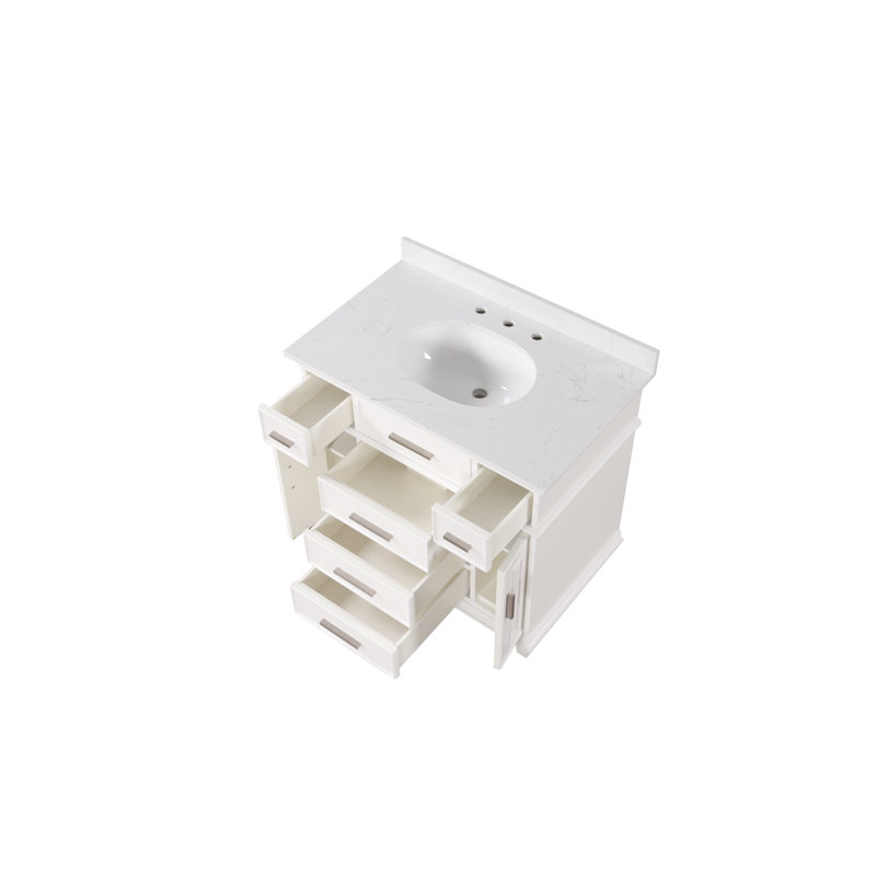 36" Single Sink Bathroom Vanity-White