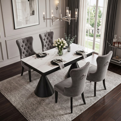 Ensemble de salle à manger extensible Modern Glam
