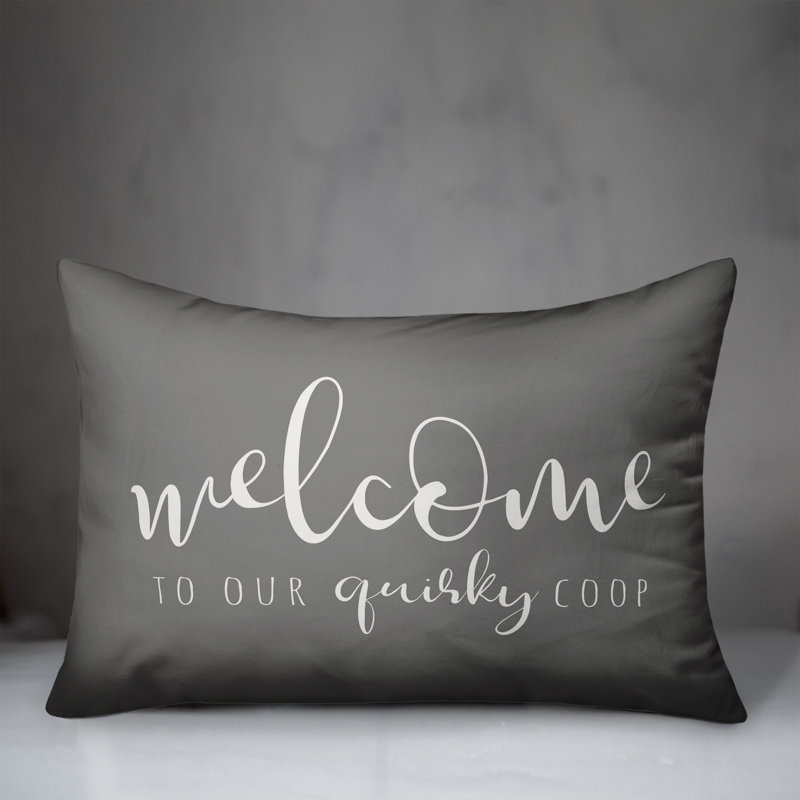 Outdoor Reversible Throw Pillow, 14" H x 20" W, Gray