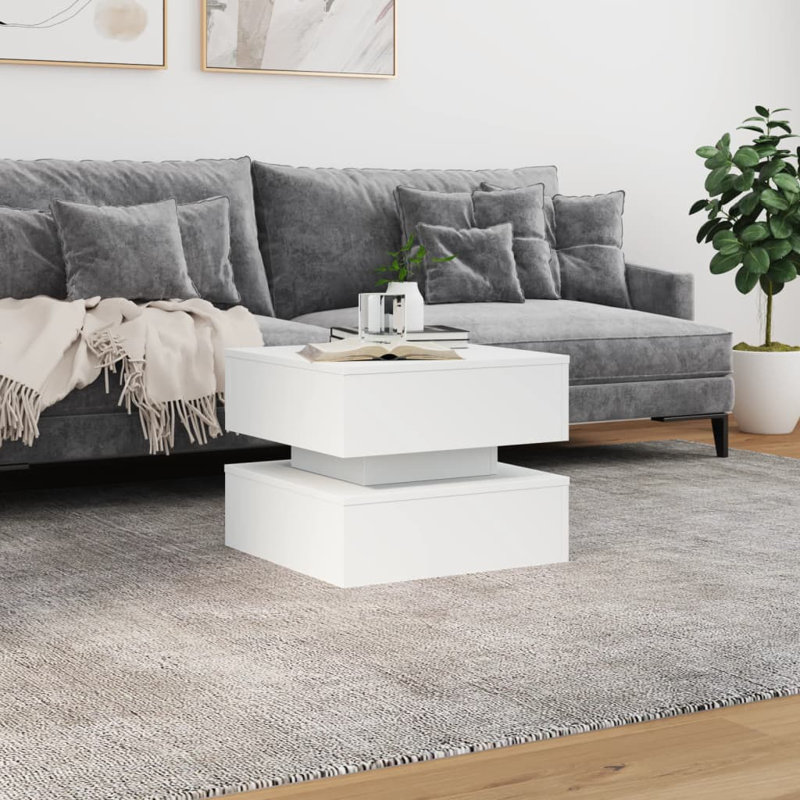 Caylen Block Coffee Table, White