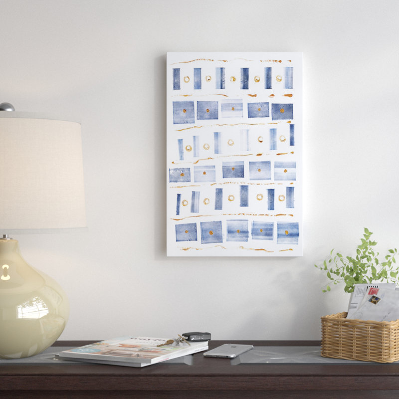 Reproduction d’art sur toile tendue, "ocean blue iii" par sauvages apple portfolio, H 18 po x l 12 po x P 1,5 po