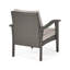 Duo de fauteuils club gris - Siège - Argenté + fer, unité de tissu imperméable en fer PE pour 2 chaises de patio